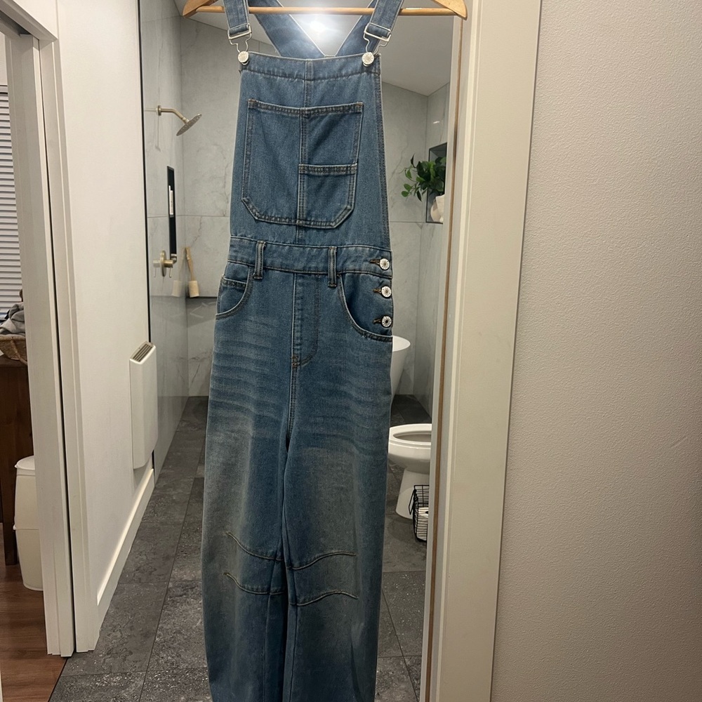 Blue Denim Barell Overalls
